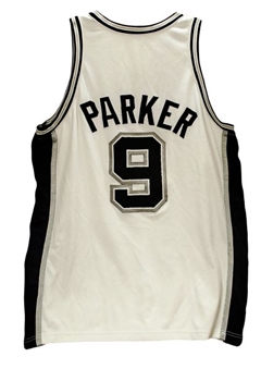2002-2003 Tony Parker Game Used San Antonio Spurs NBA Finals Jersey (MEARS)